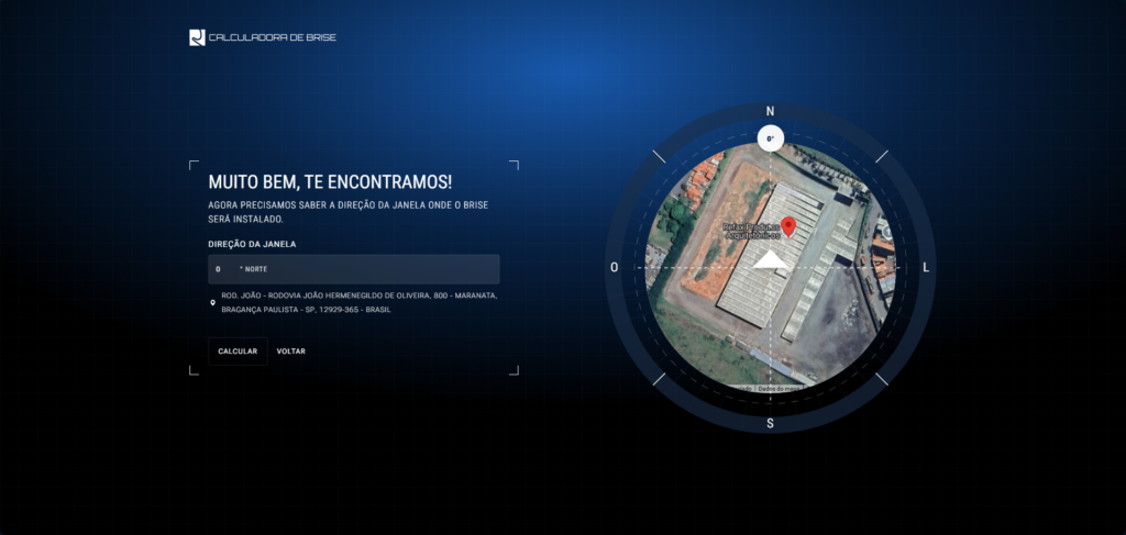 Orientação da fachada